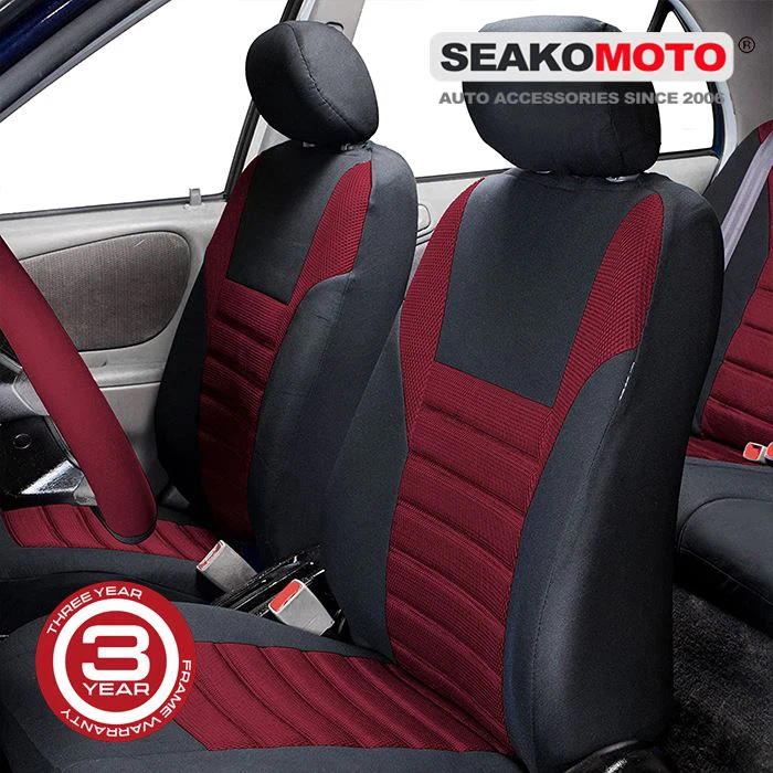 Burgundy Mesh Car Seat Covers For Honda