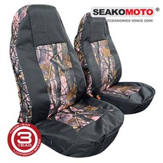 Car Seat Organizer Covers Case Multi Storage Pockets Pink Camouflage