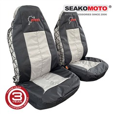 Truck Car Seat Cover Heavy Duty Universal Grey Black