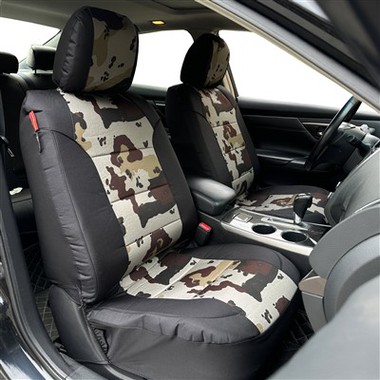 Canvas Seat Covers Urban Camouflage Black